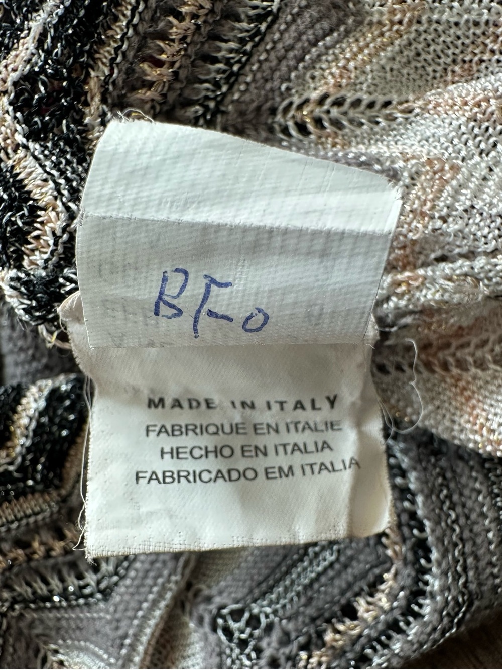 M Missoni Chevron Knit Long-Sleeve Dress in Pink. Size Italian 38 - Picture 12 of 16